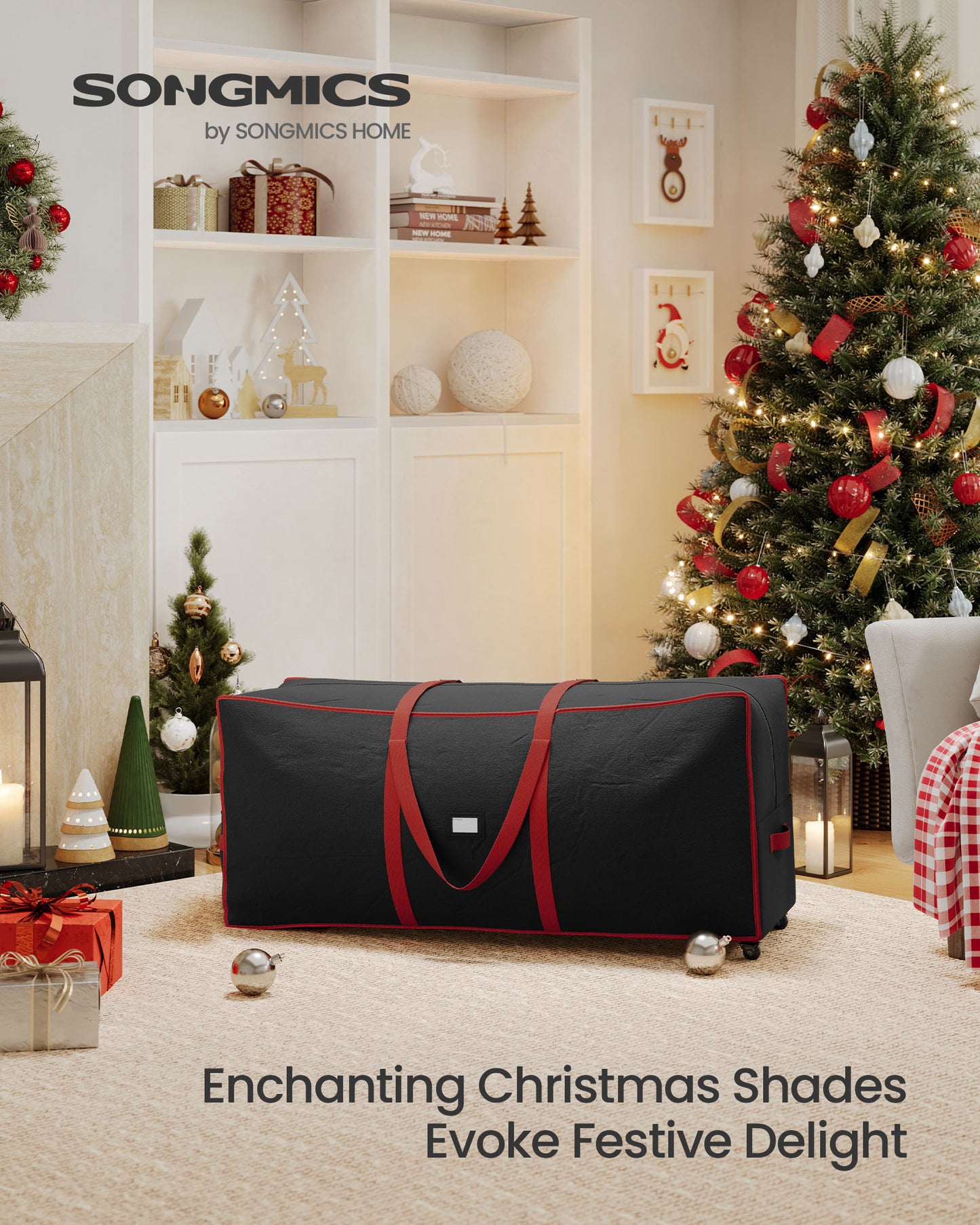 Christmas Tree Storage Bag with 1.6-Inch Wheels