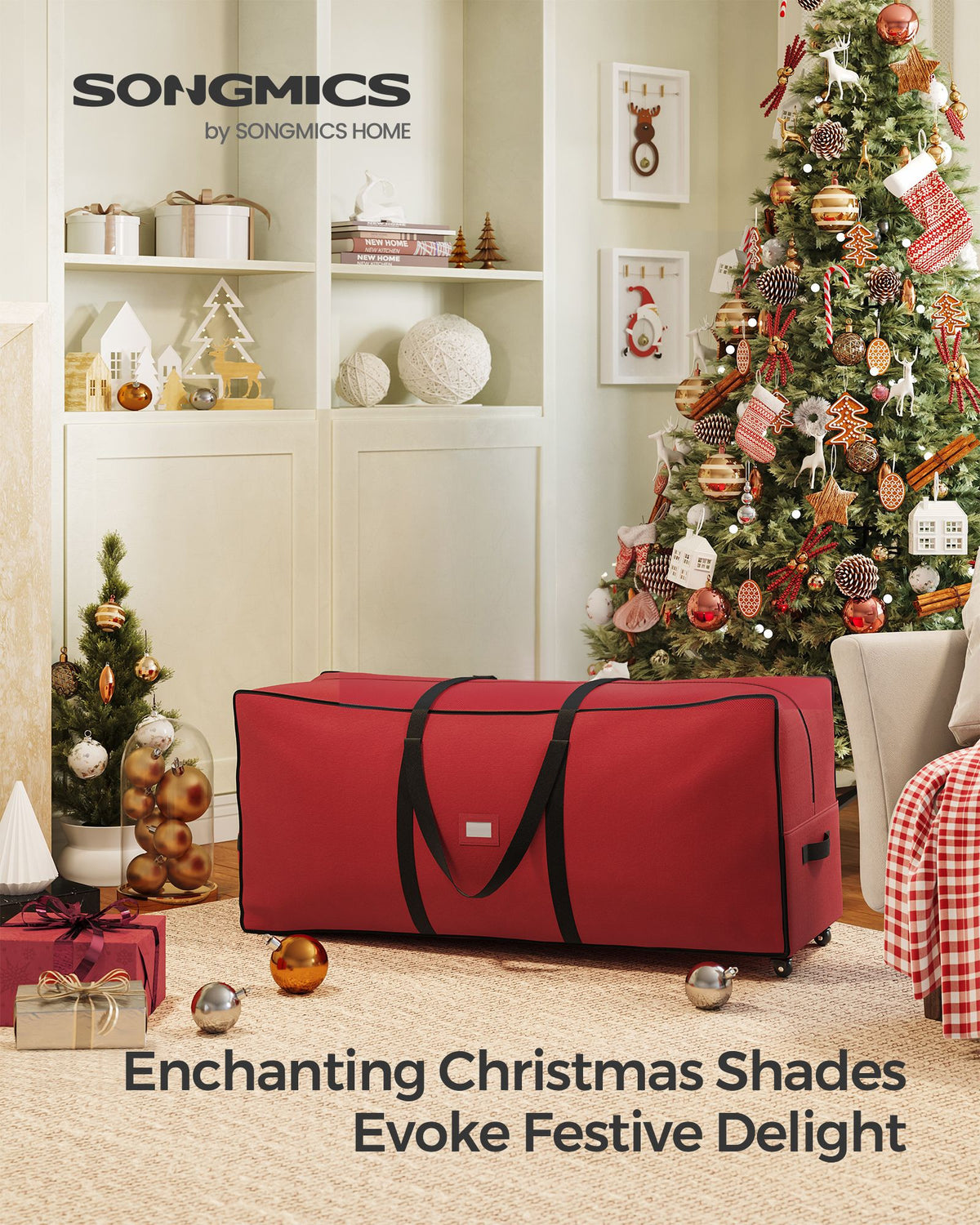 Christmas Tree Storage Bag with 1.6-Inch Wheels