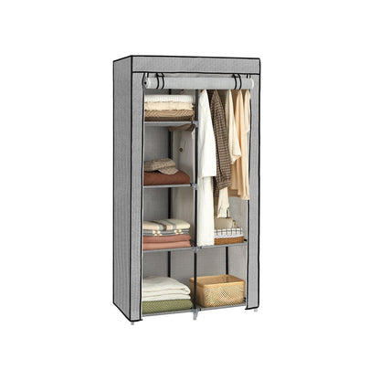 Grey Small Portable Closet with Metal Frame & Fabric Cover - image 1