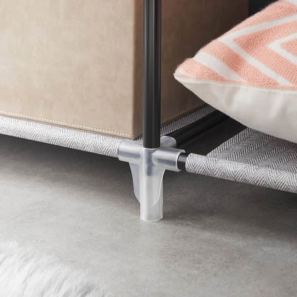 Grey Small Portable Closet with Metal Frame & Fabric Cover - image 9