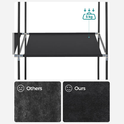 Black Portable Wardrobe with Fabric Cover - image 6