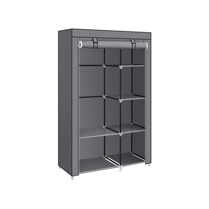 Black Portable Wardrobe with Fabric Cover - image 11