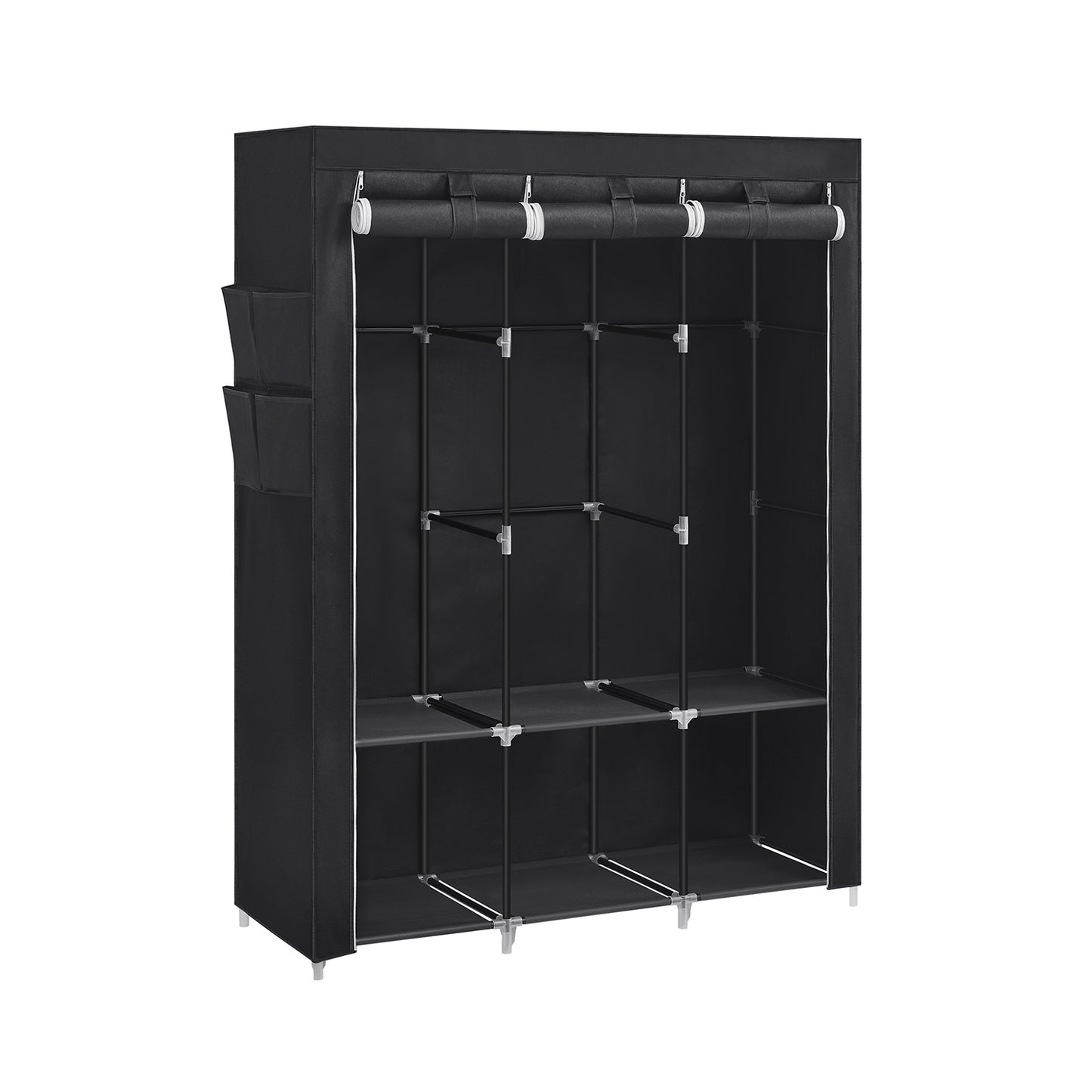 Portable Closet with 3 Hanging Rods