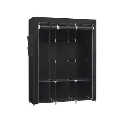 Portable Wardrobe with 3 Hanging Rails - image 1