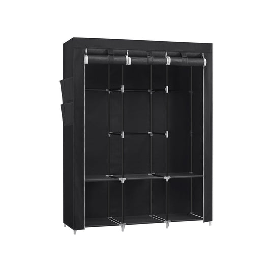 Portable Wardrobe with 3 Hanging Rails - image 1