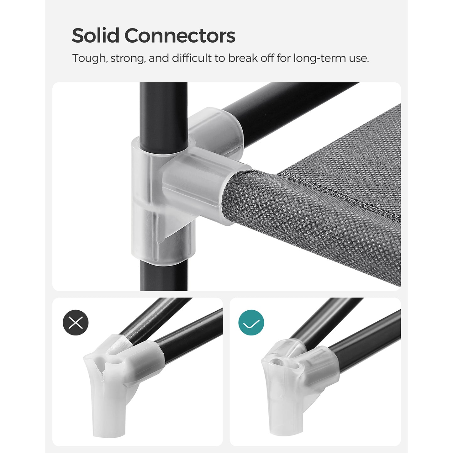 Portable Closet with 3 Hanging Rods