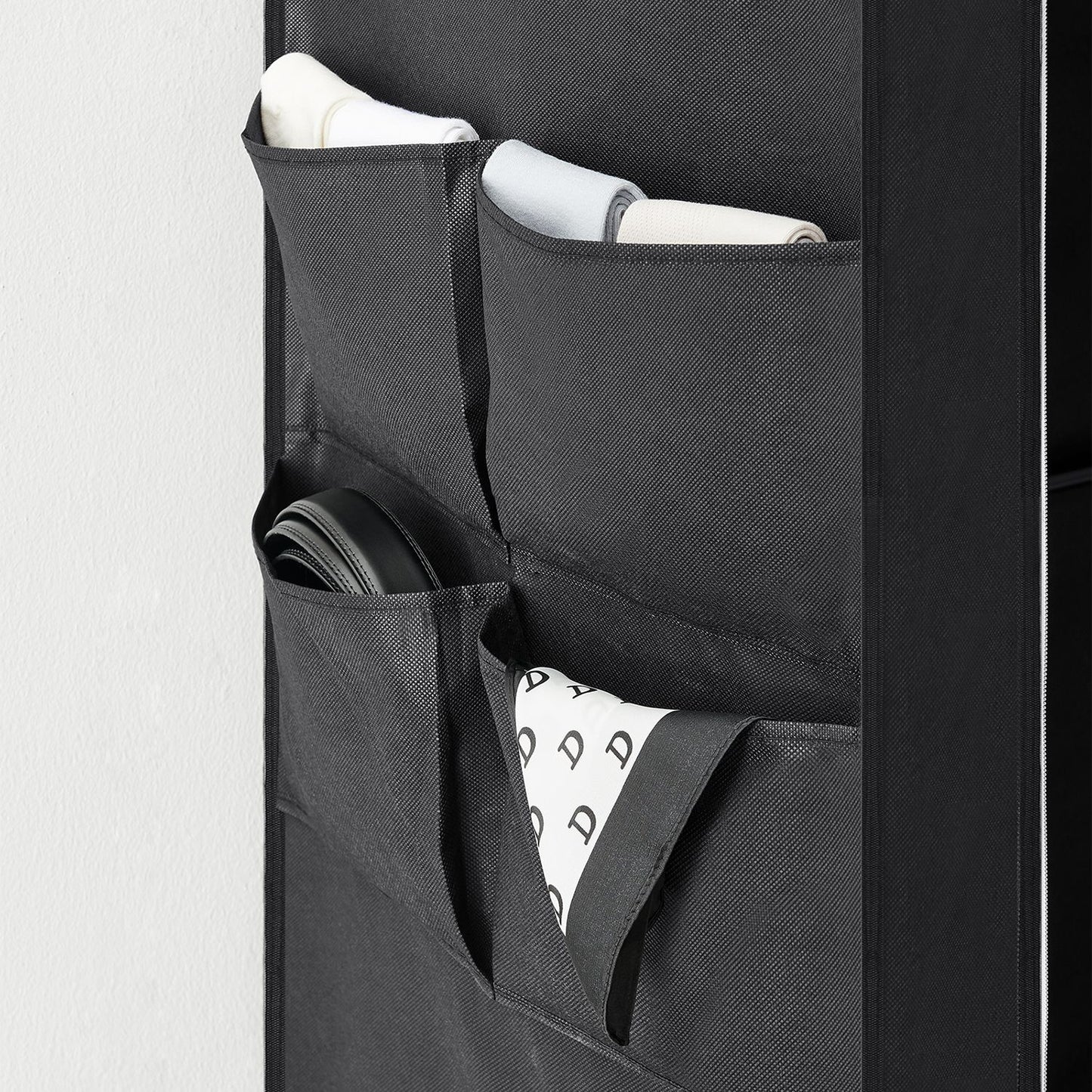 Portable Wardrobe with 3 Hanging Rails - image 10
