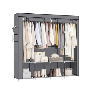 Portable Closet with 4 Hanging Rods