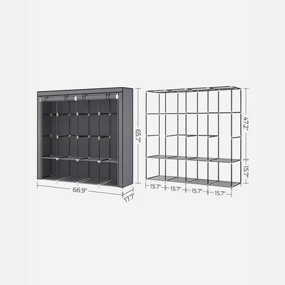 Stoffschrank, Kleiderschrank, 45 x 170 x 167 cm
