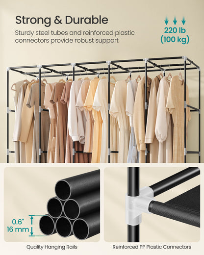 Wardrobe Closet Organizer with Cover