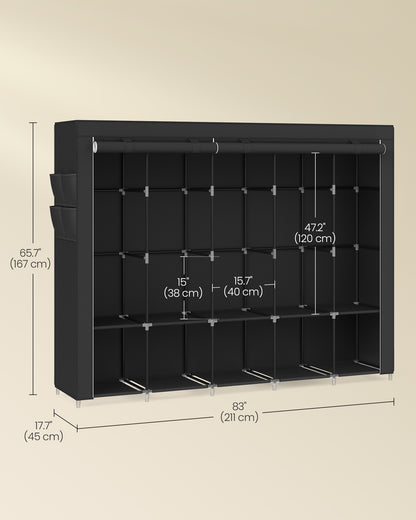 Wardrobe Closet Organizer with Cover