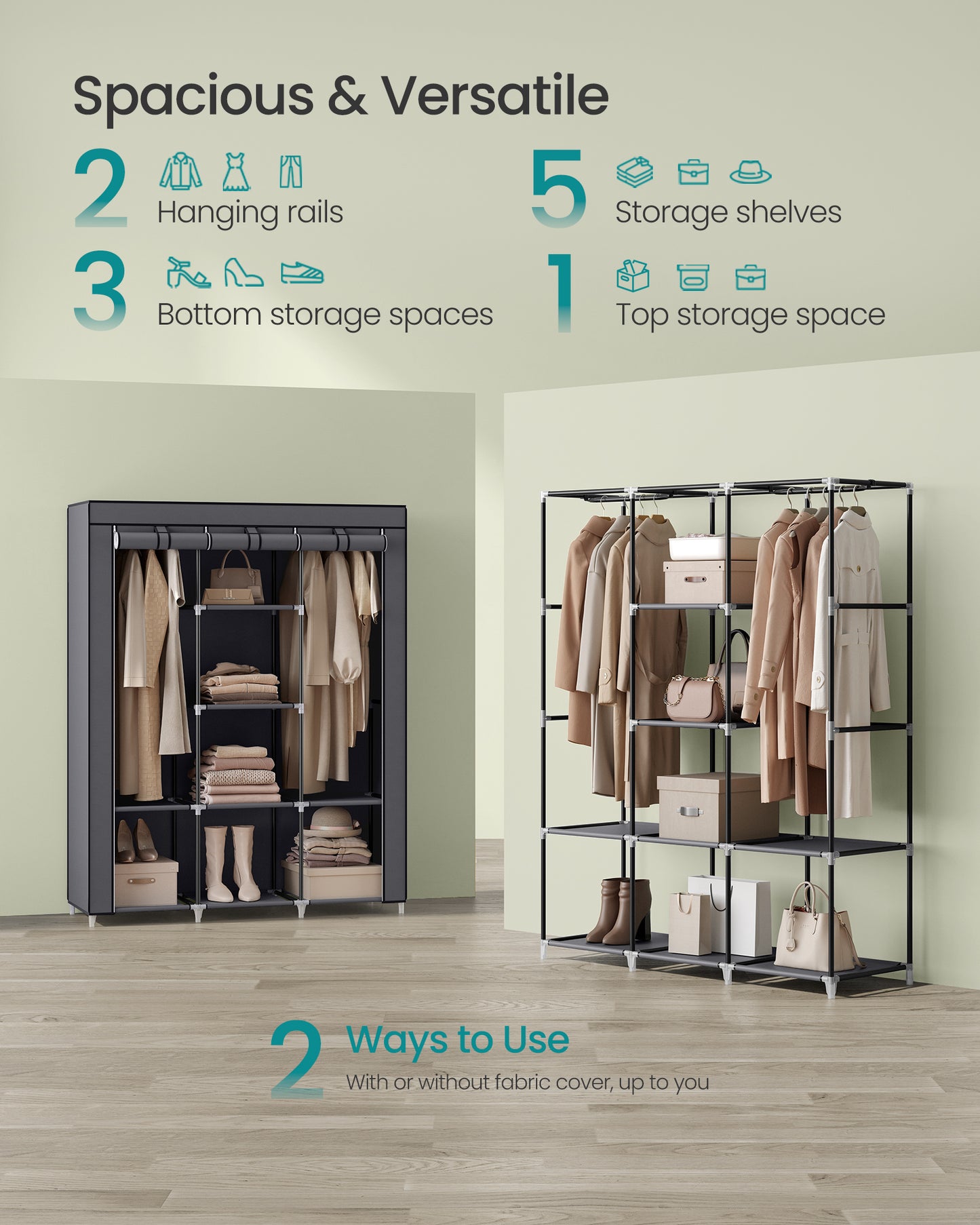 Portable Closet with Non-Woven Fabric Cover - image 3