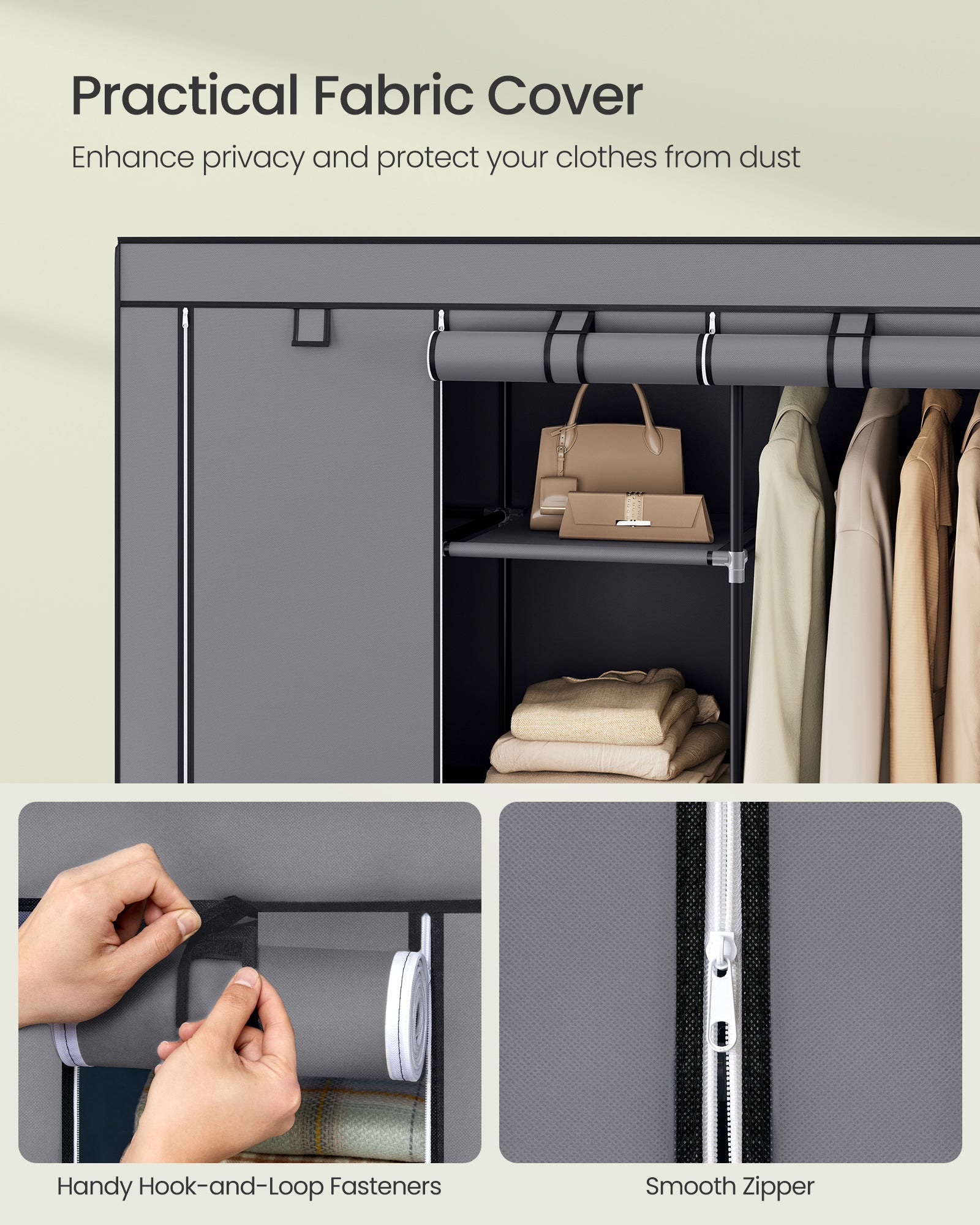 Portable Closet with Non-Woven Fabric Cover - image 5