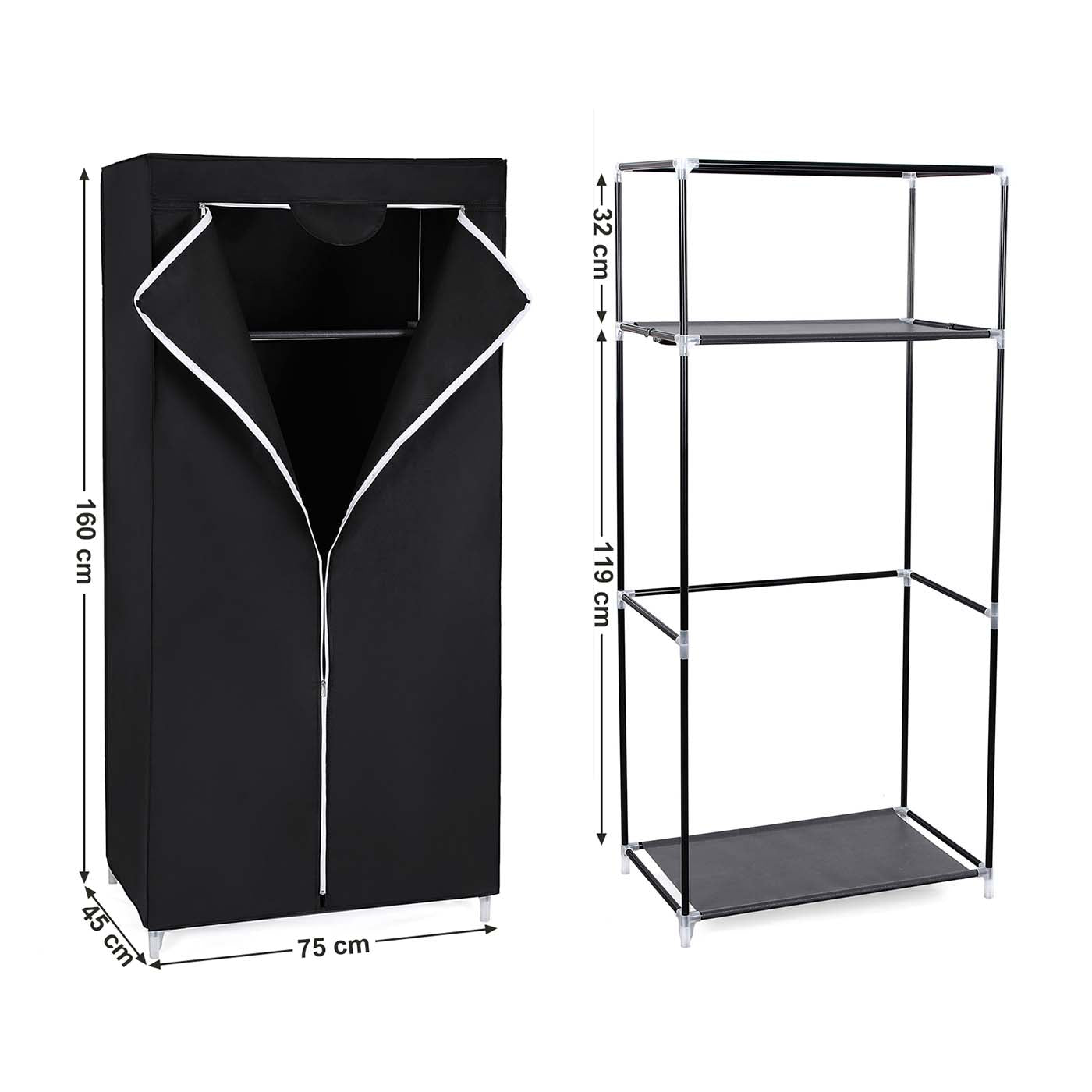 Canvas Hanging Rail Wardrobe - image 10