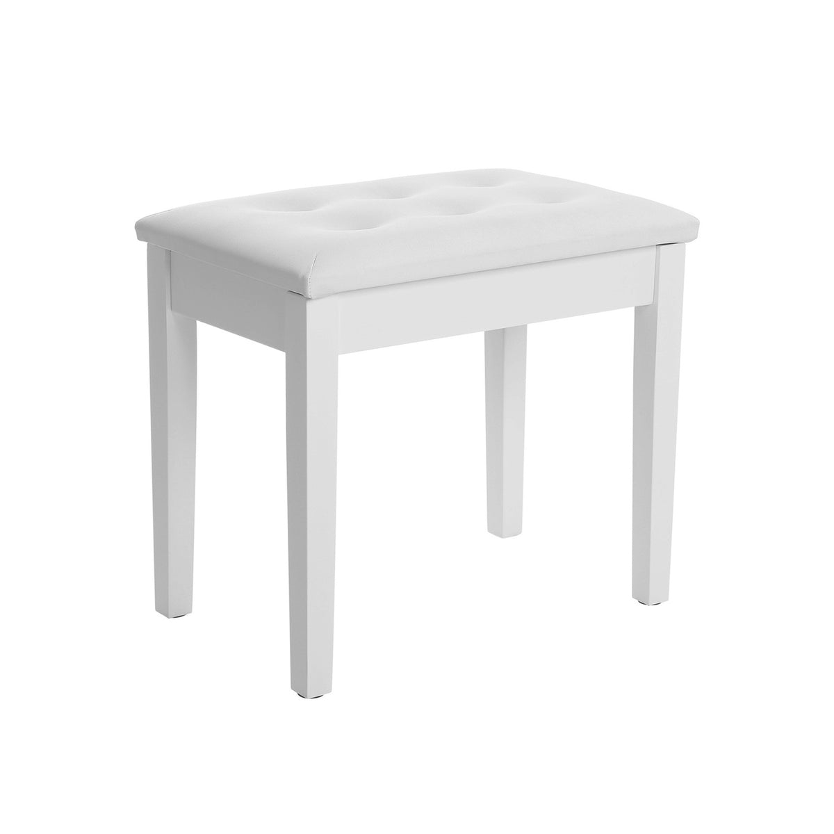 Padded Wooden Piano Vanity Bench Stool with Music Storage