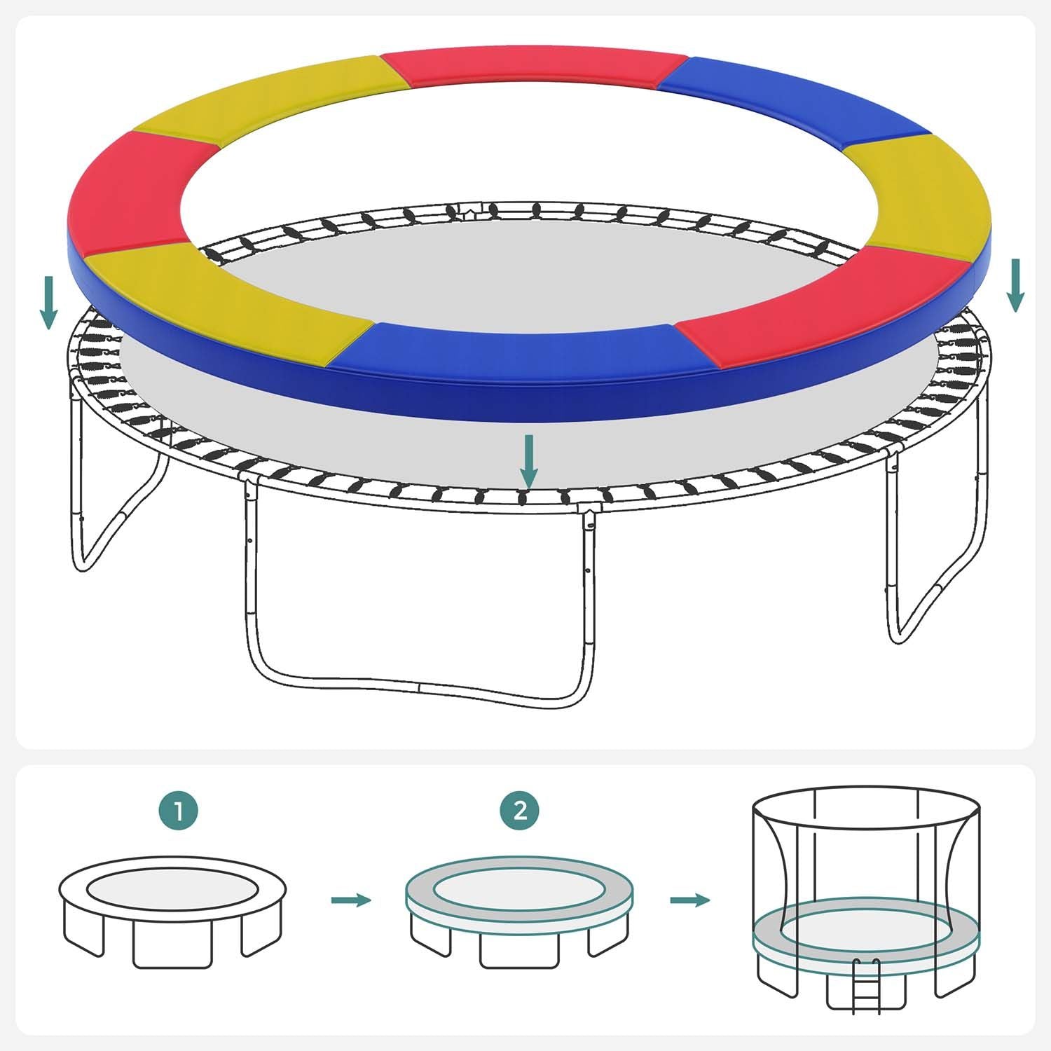 Multi-colour Trampoline Safety Protection Pad - image 5