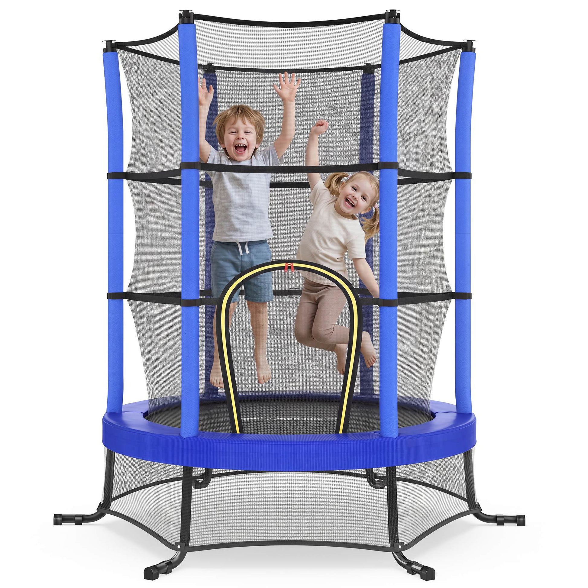 6 ft Kids Trampoline with Enclosure, Safety Net, Mini Small Fitness Trampoline for Kids Children Toddler - image 2