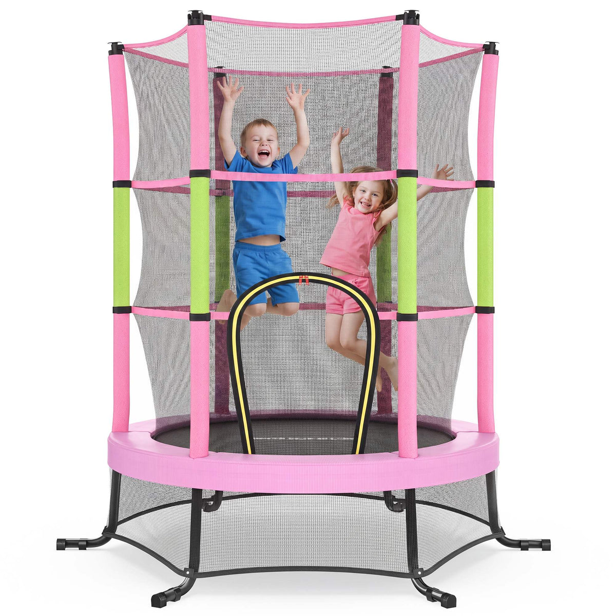 6 ft Kids Trampoline with Enclosure, Safety Net, Mini Small Fitness Trampoline for Kids Children Toddler - image 16