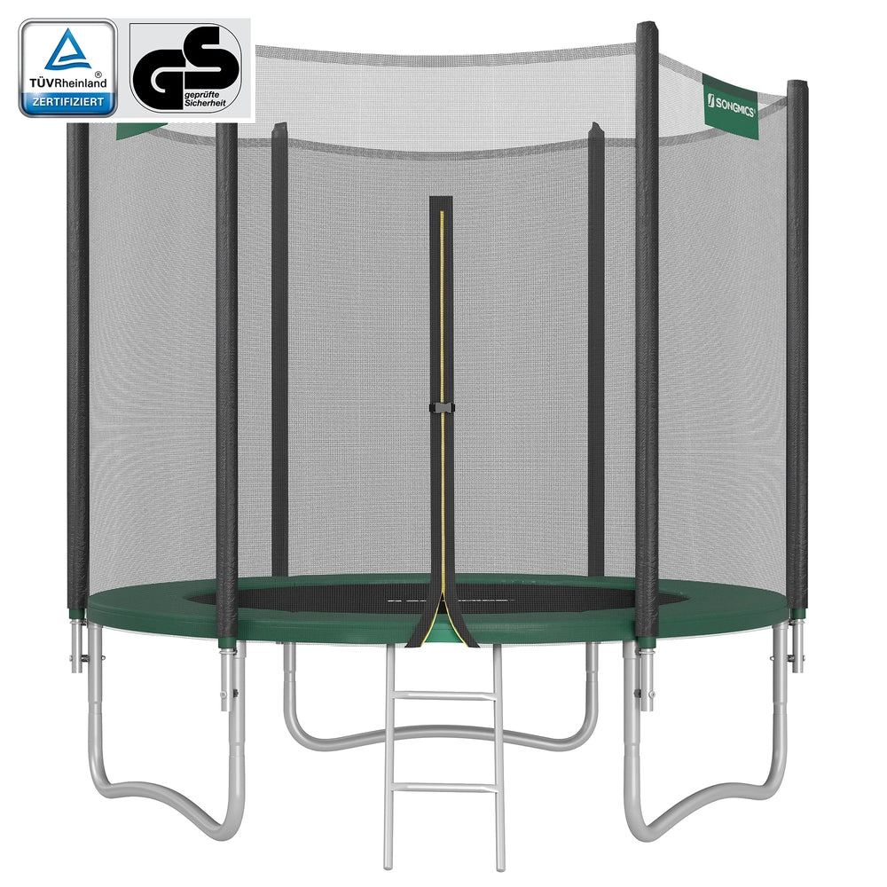 Children’s Trampoline with Safety Net, Ladder, 180 cm High, Blue - image 20
