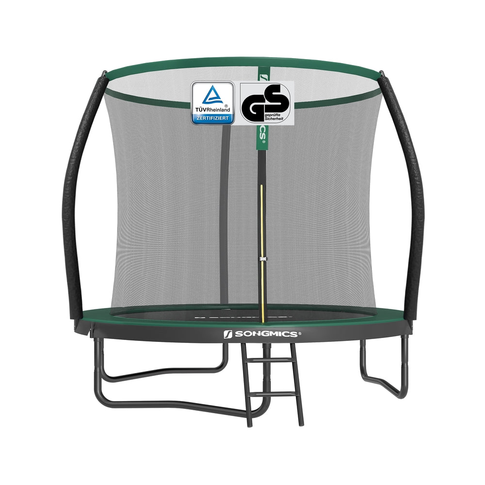 Children’s Trampoline with Safety Net, Ladder, 180 cm High, Blue - image 29