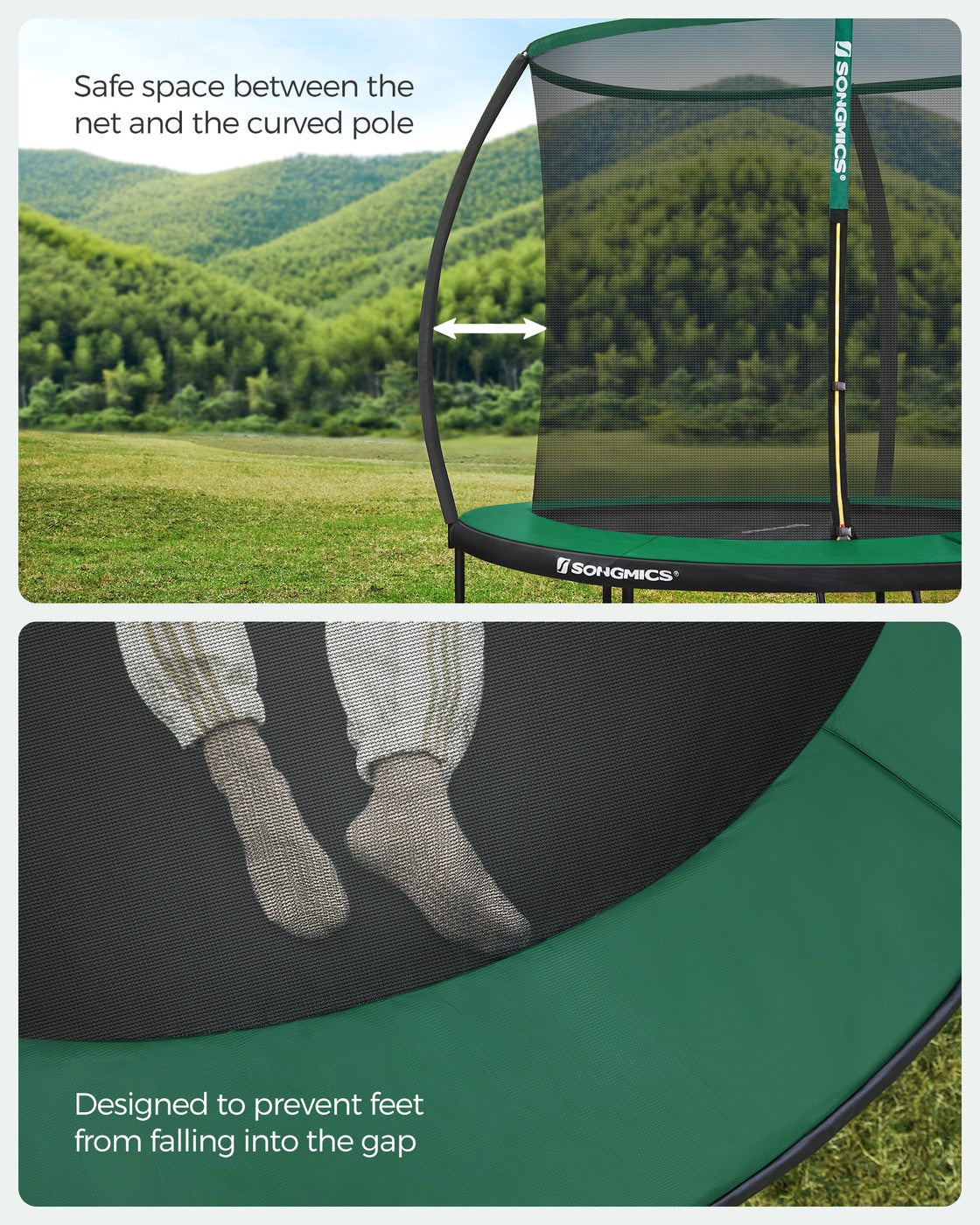Children’s Trampoline with Safety Net, Ladder, 180 cm High, Blue - image 32