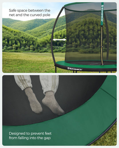 Children’s Trampoline with Safety Net, Ladder, 180 cm High, Blue - image 32