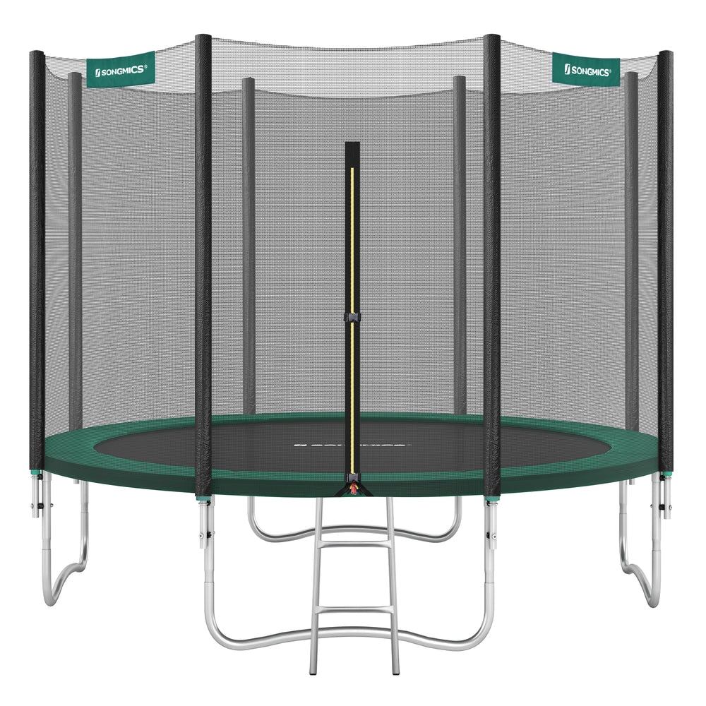 Children’s Trampoline with Safety Net, Ladder, 180 cm High, Blue - image 11
