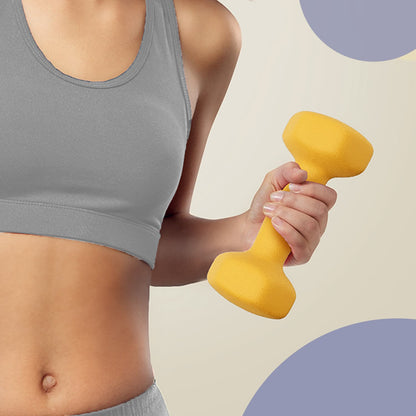 Set of 2 Neoprene Hex Dumbbells, 2 x 1 kg, with Dumbbells Bars - image 4