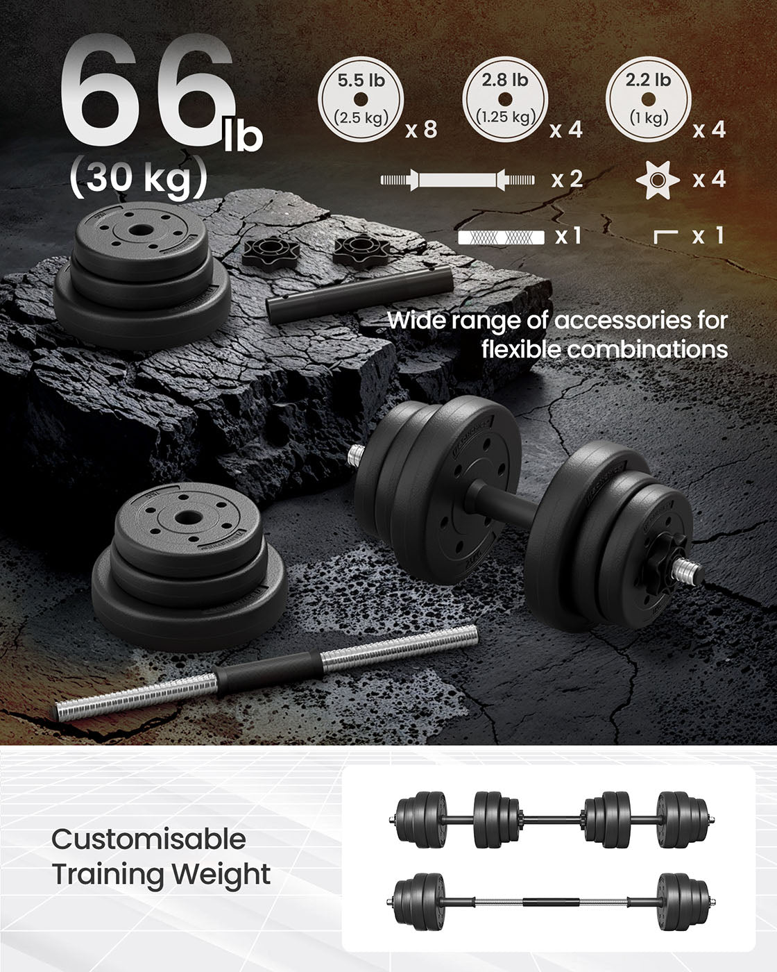 Black Adjustable Dumbbells Set - image 5