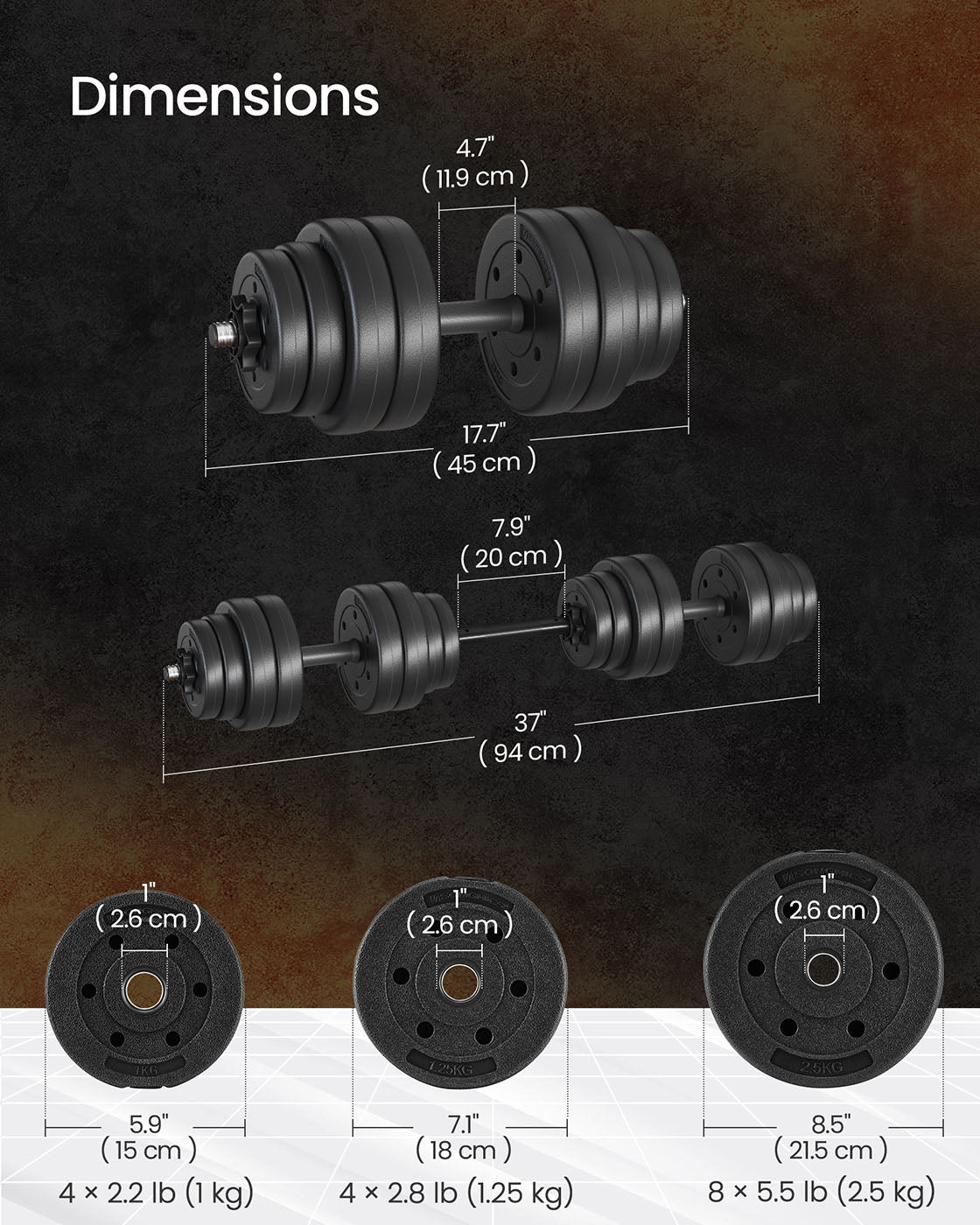 Black Adjustable Dumbbells Set - image 6