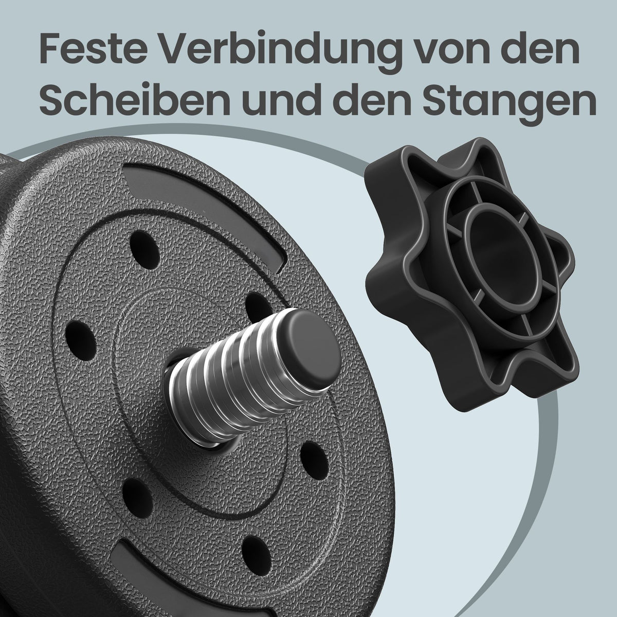 Dumbbells Set, Barbell, 2 x 10 kg Adjustable Dumbbells with Extra Barbell Bar