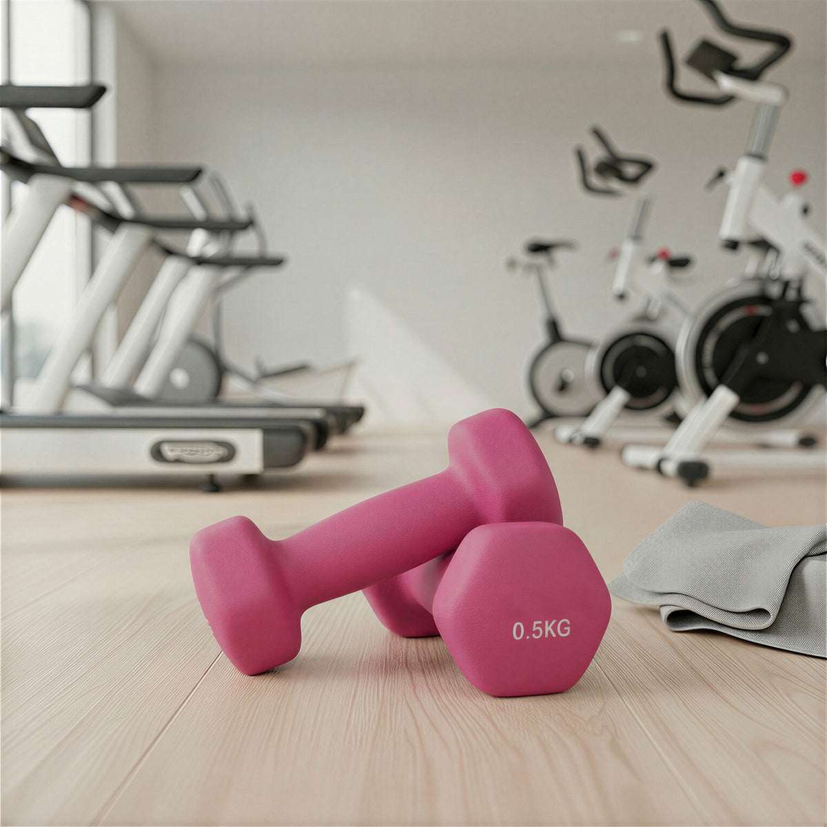 Neoprene Set of 2 Dumbbells, 2 x 0.5 kg, for Workout