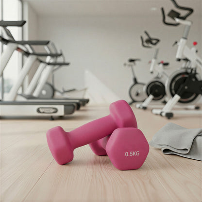 Neoprene Set of 2 Dumbbells, 2 x 0.5 kg, for Workout