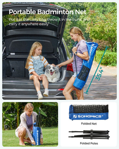 Blue Badminton Net
