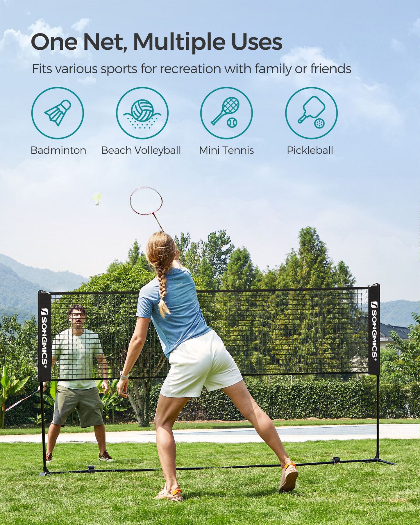 Black Badminton Net