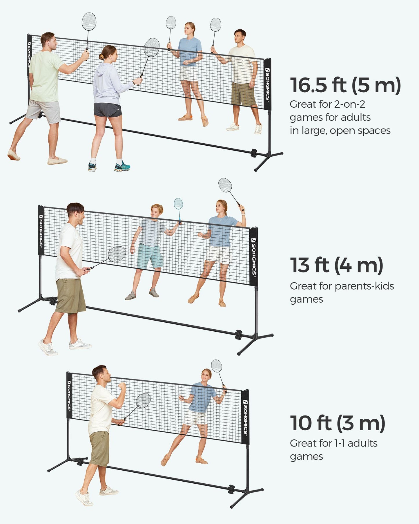 Black Badminton Net