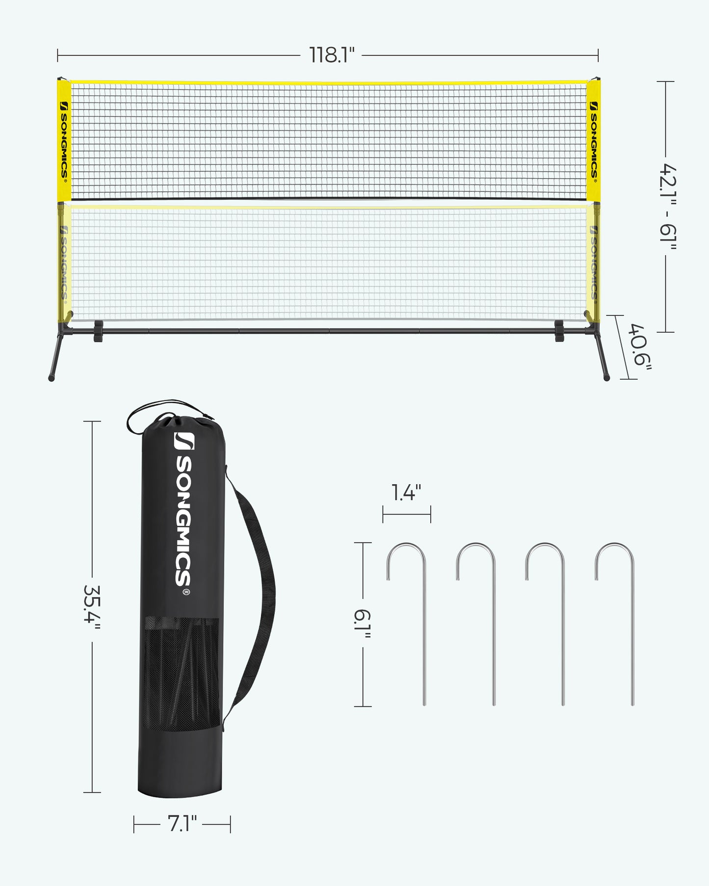 10 Feet Badminton Net Set