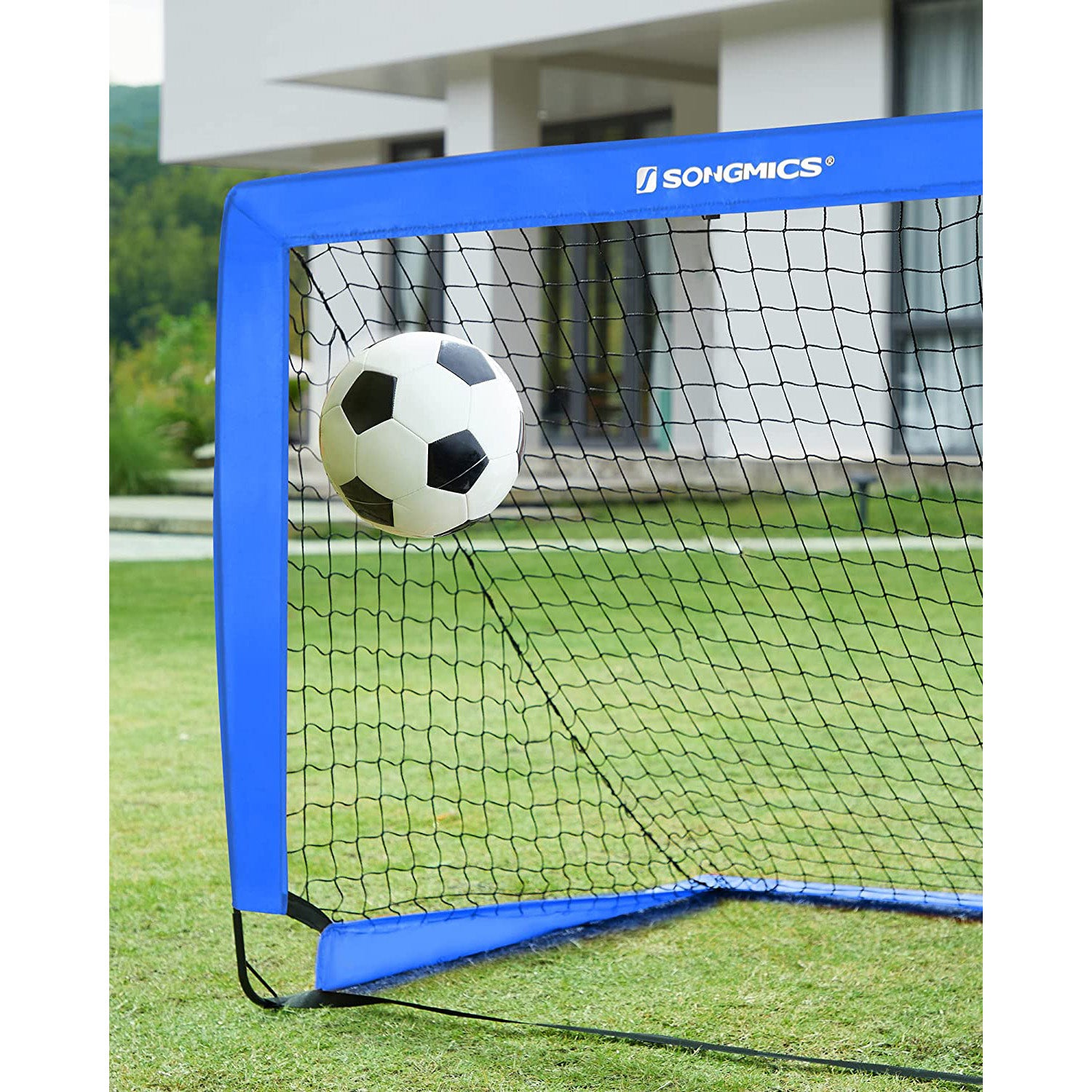Set of 2 Folding Children's Soccer Goal Blue - image 4