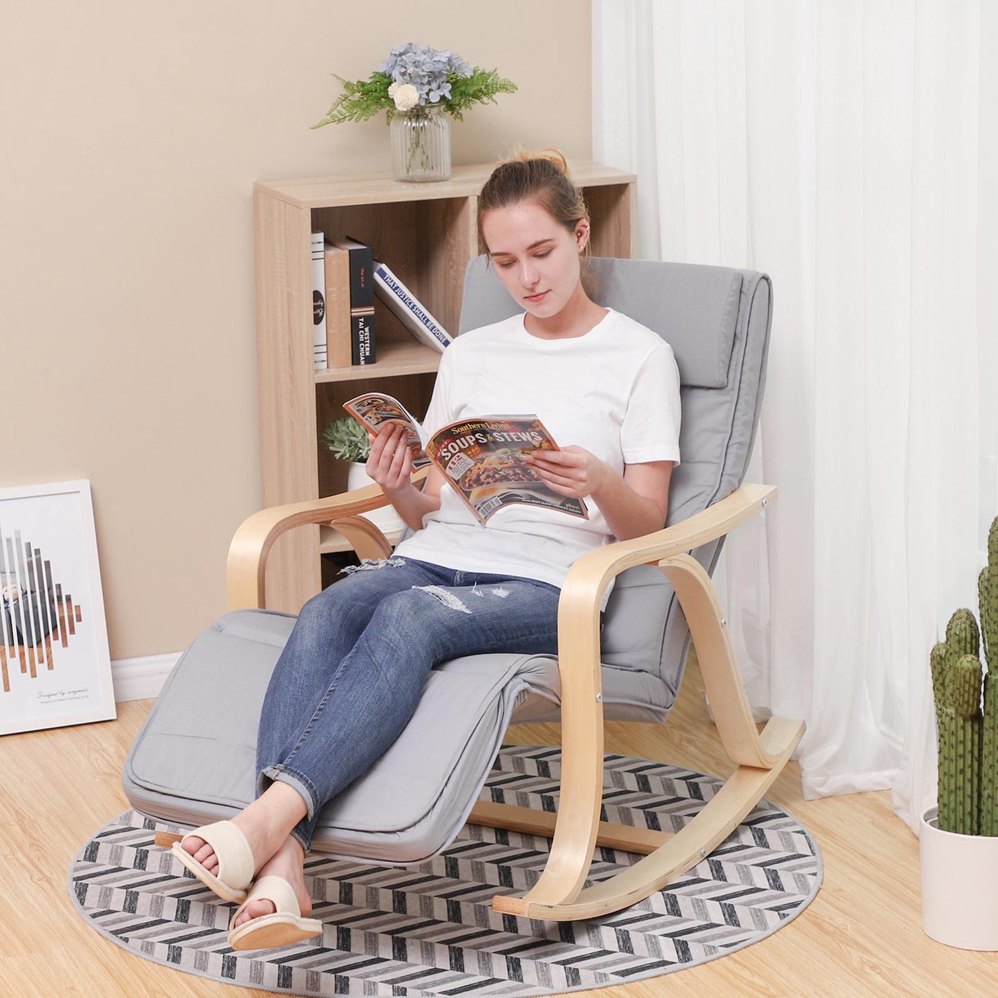 Solid Wood Rocking Chair - image 3