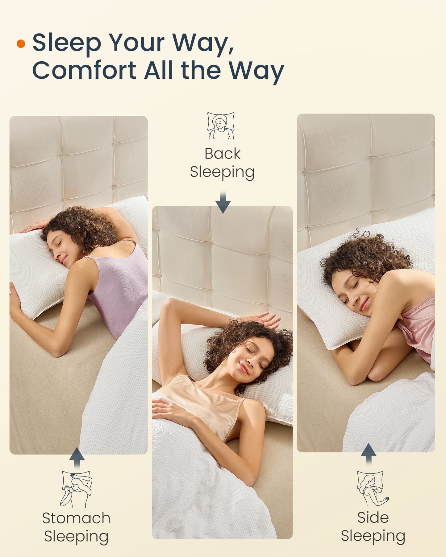 Bed Pillows Queen Size Set of 2, 20 x 30 Inches
