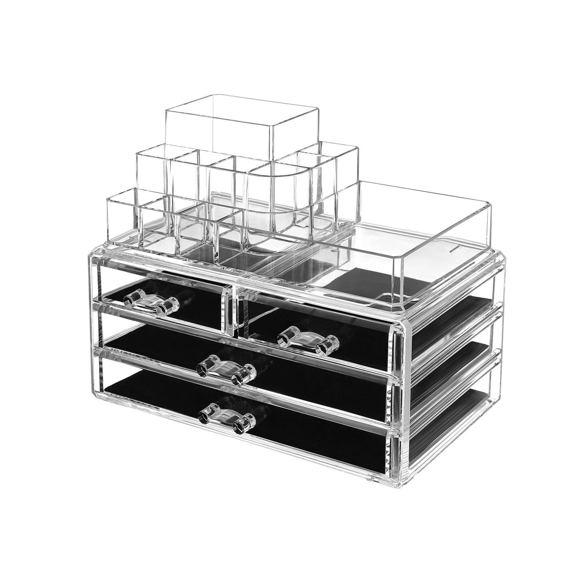 Clear Acrylic Makeup Organiser with Four Drawers