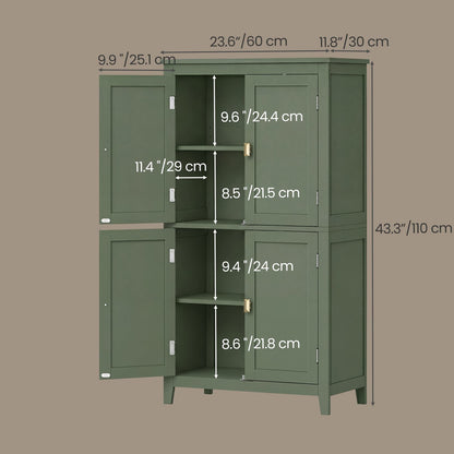 Freestanding storage cabinet with adjustable shelves for bathroom - image 27