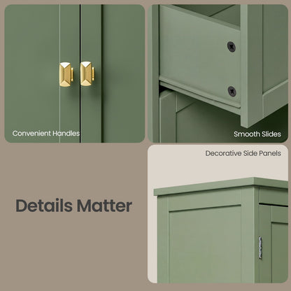 Freestanding storage cabinet with adjustable shelves for bathroom - image 32