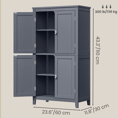 Freestanding storage cabinet with adjustable shelves for bathroom - image 35