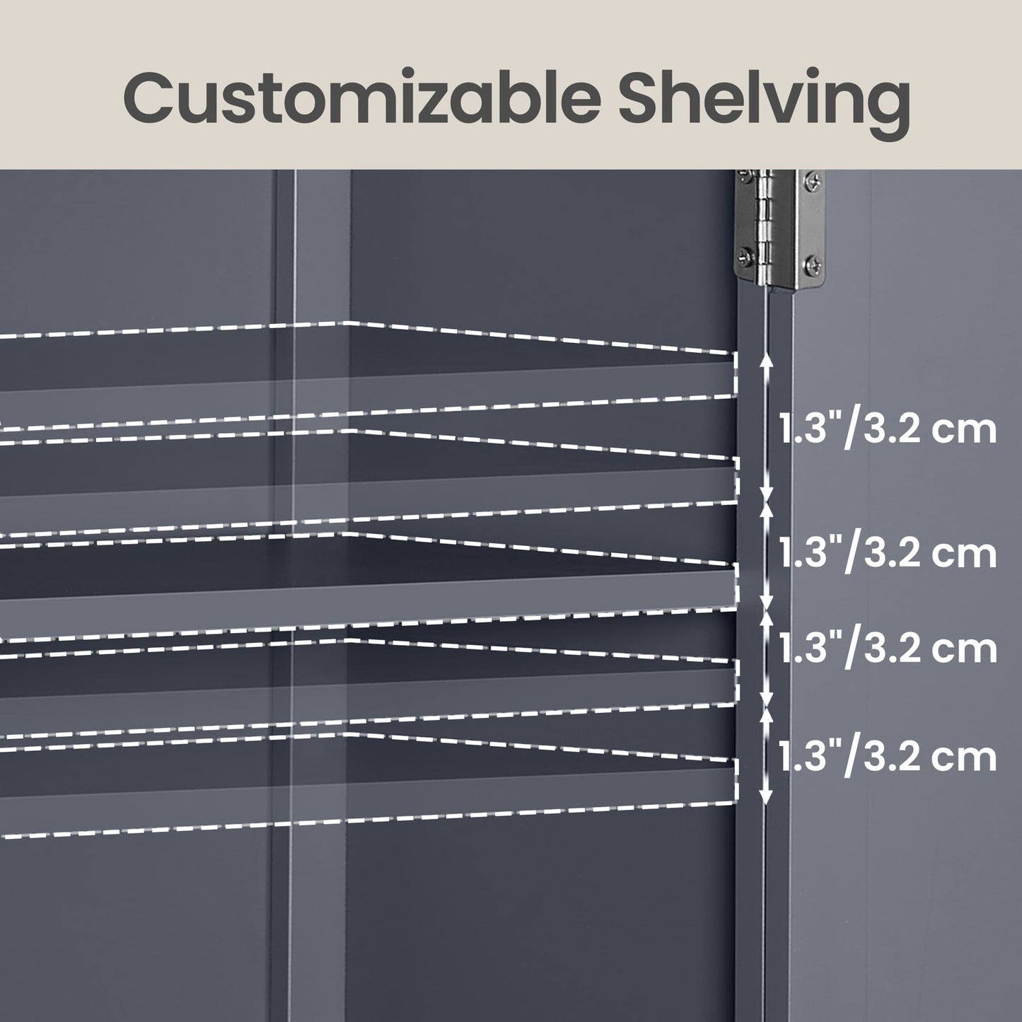 Freestanding storage cabinet with adjustable shelves for bathroom - image 39