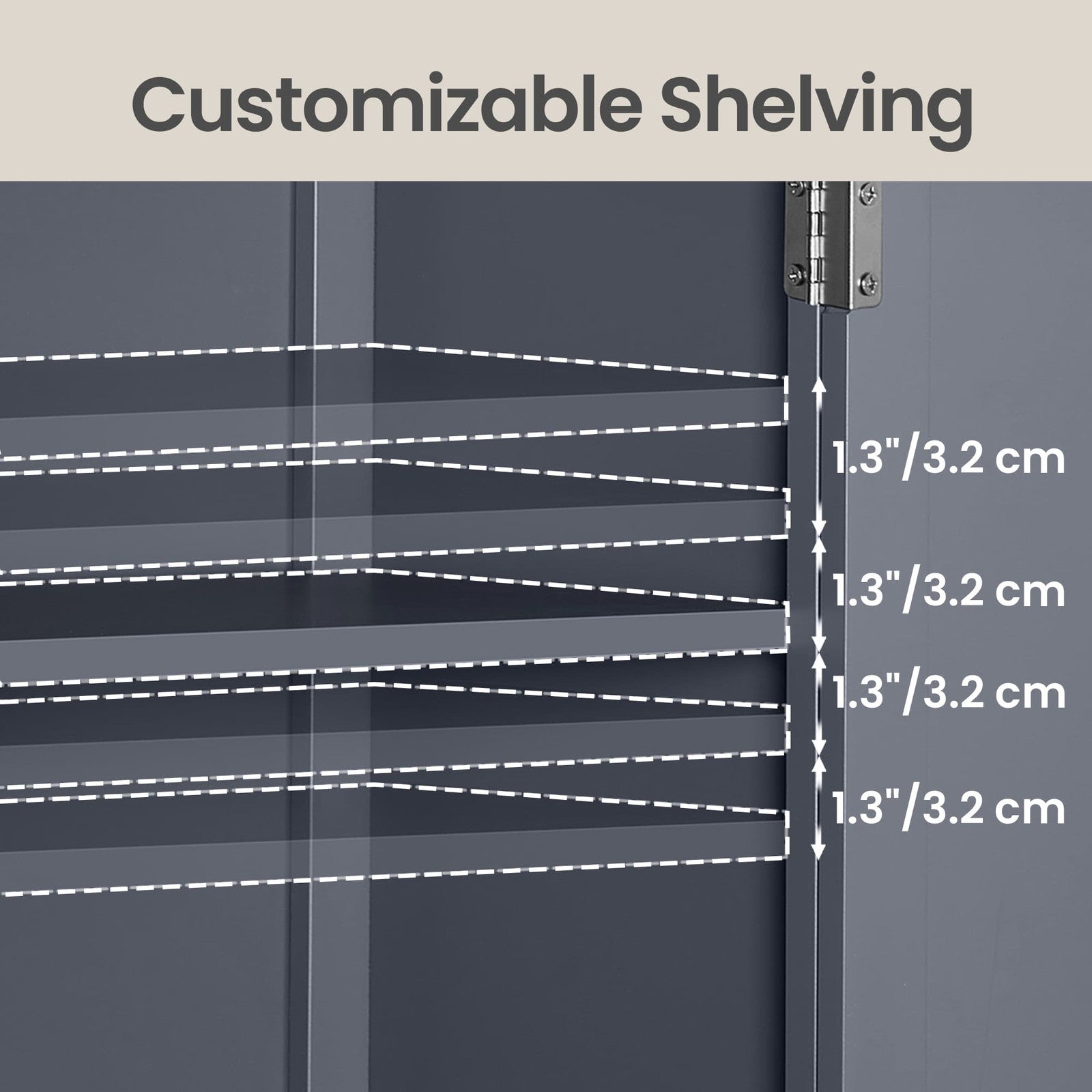Freestanding storage cabinet with adjustable shelves for bathroom - image 39