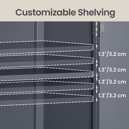 Freestanding storage cabinet with adjustable shelves for bathroom - image 39