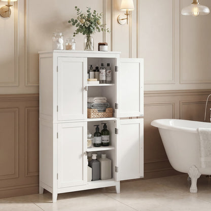 Freestanding storage cabinet with adjustable shelves for bathroom - image 20