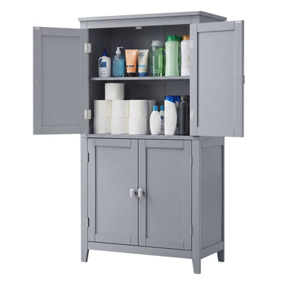 Freestanding storage cabinet with adjustable shelves for bathroom - image 10