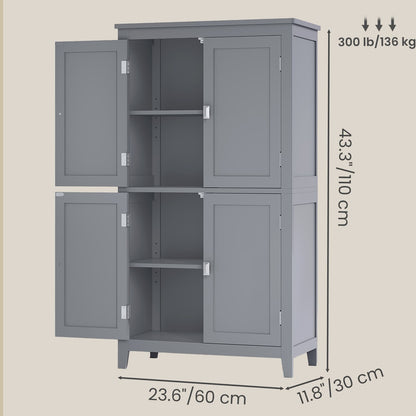 Freestanding storage cabinet with adjustable shelves for bathroom - image 11
